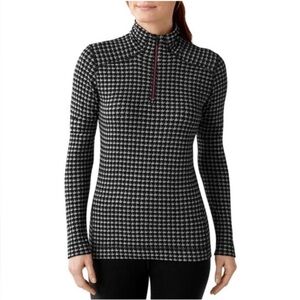 Smartwool merino wool 250 Houndstooth quater zip top, size XS